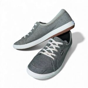 👟 Keds Gray Chambray Lace-Up Sneakers — Like New | Size 7.5